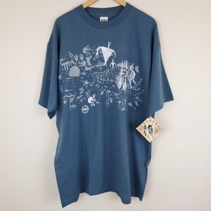 Vintage Warrior Apparel Native American Grapic Print T-shirt NWT